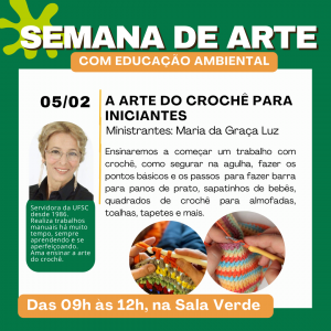 Oficina A Arte do Crochê para Iniciantes - Maria da Graça Luz