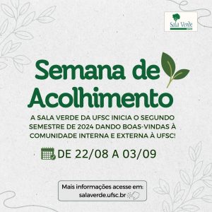 SEMANA DE ACOLHIMENTO À COMUNIDADE – 2024.2